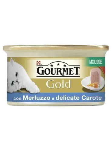 Gourmet gold mousse con merluzzo e delicate carote 85 gr  
