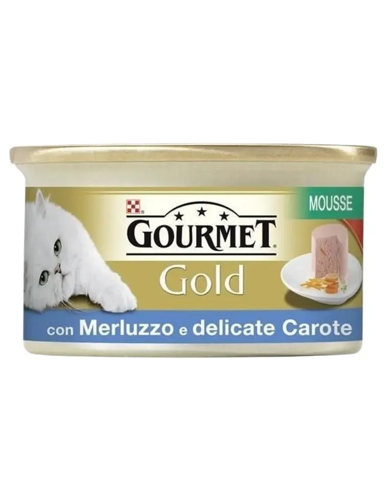 Gourmet gold mousse con merluzzo e delicate carote 85 gr  
