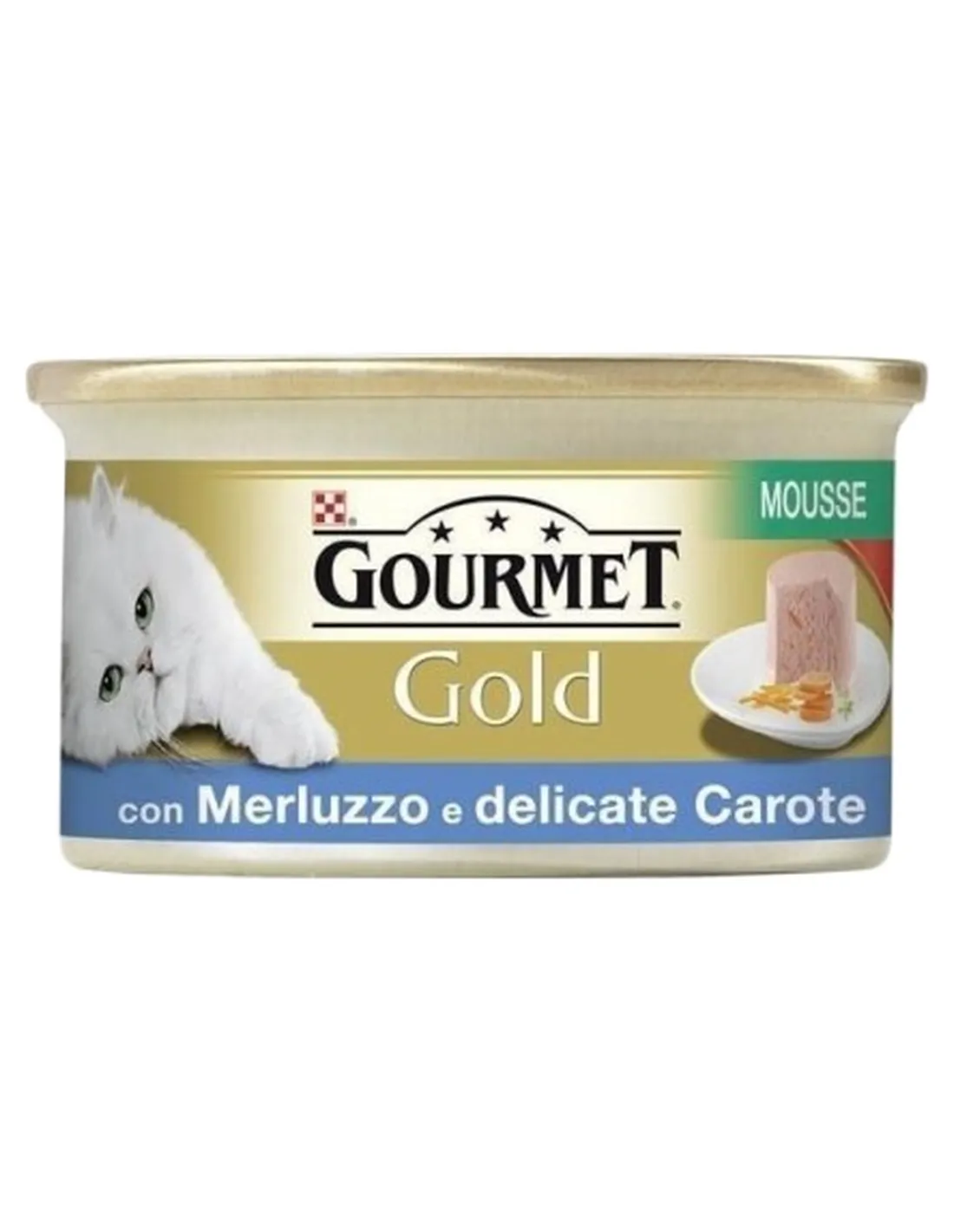 Gourmet gold mousse con merluzzo e delicate carote 85 gr  