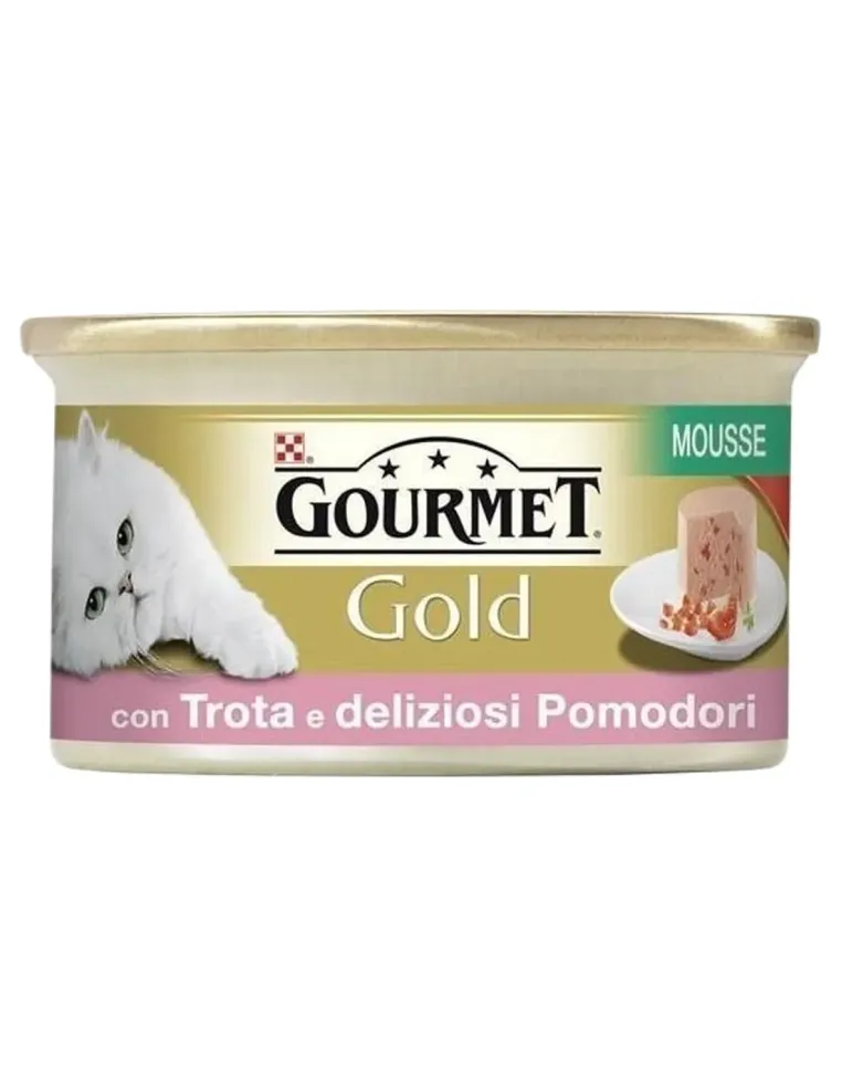 Gourmet gold mousse con trota e deliziosi pomodorini 85 gr  
