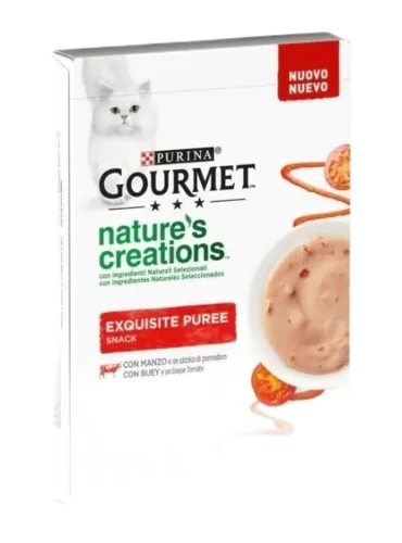 Gourmet NaturÈs creations Exquisite Puree Manzo e Pomodoro 5 x 10 gr  