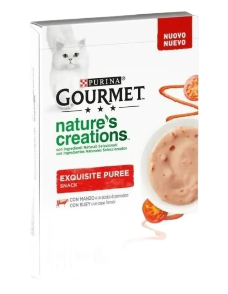Gourmet NaturÈs creations Exquisite Puree Manzo e Pomodoro 5 x 10 gr  