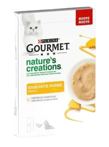 Gourmet NaturÈs creations Exquisite Puree Pollo e Zucca 5 x 10 gr  