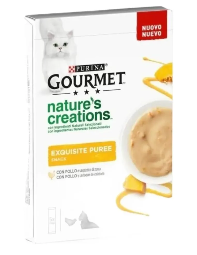 Gourmet NaturÈs creations Exquisite Puree Pollo e Zucca 5 x 10 gr  