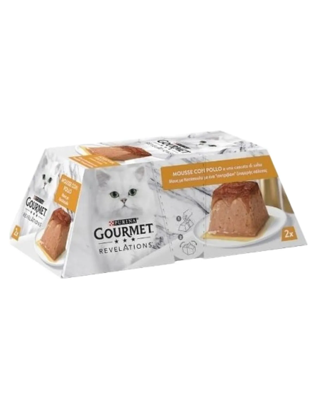 Gourmet revelations mousse con pollo 2 x 57 gr  
