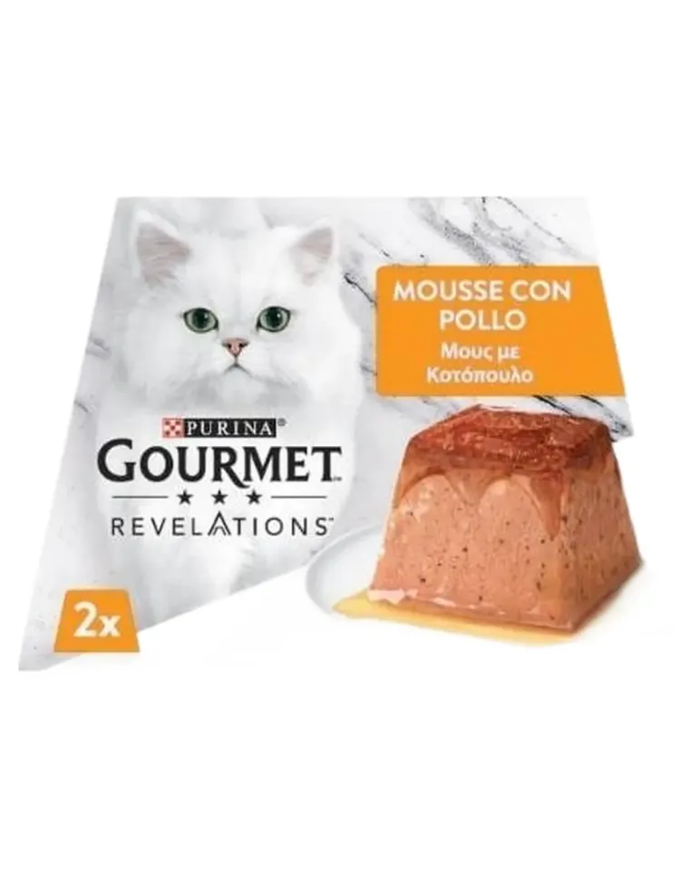 Gourmet revelations mousse con pollo 2 x 57 gr  
