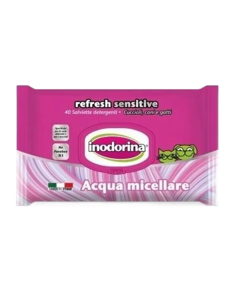 Inodorina refresh sensitive salviette all'acqua micellare  