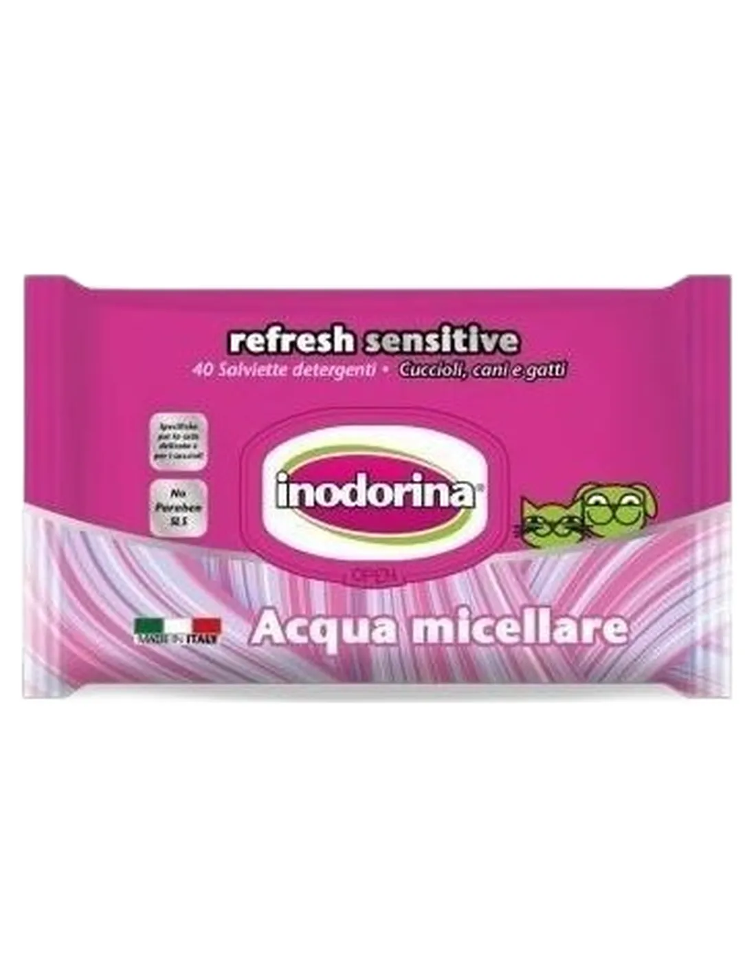 Inodorina refresh sensitive salviette all'acqua micellare  