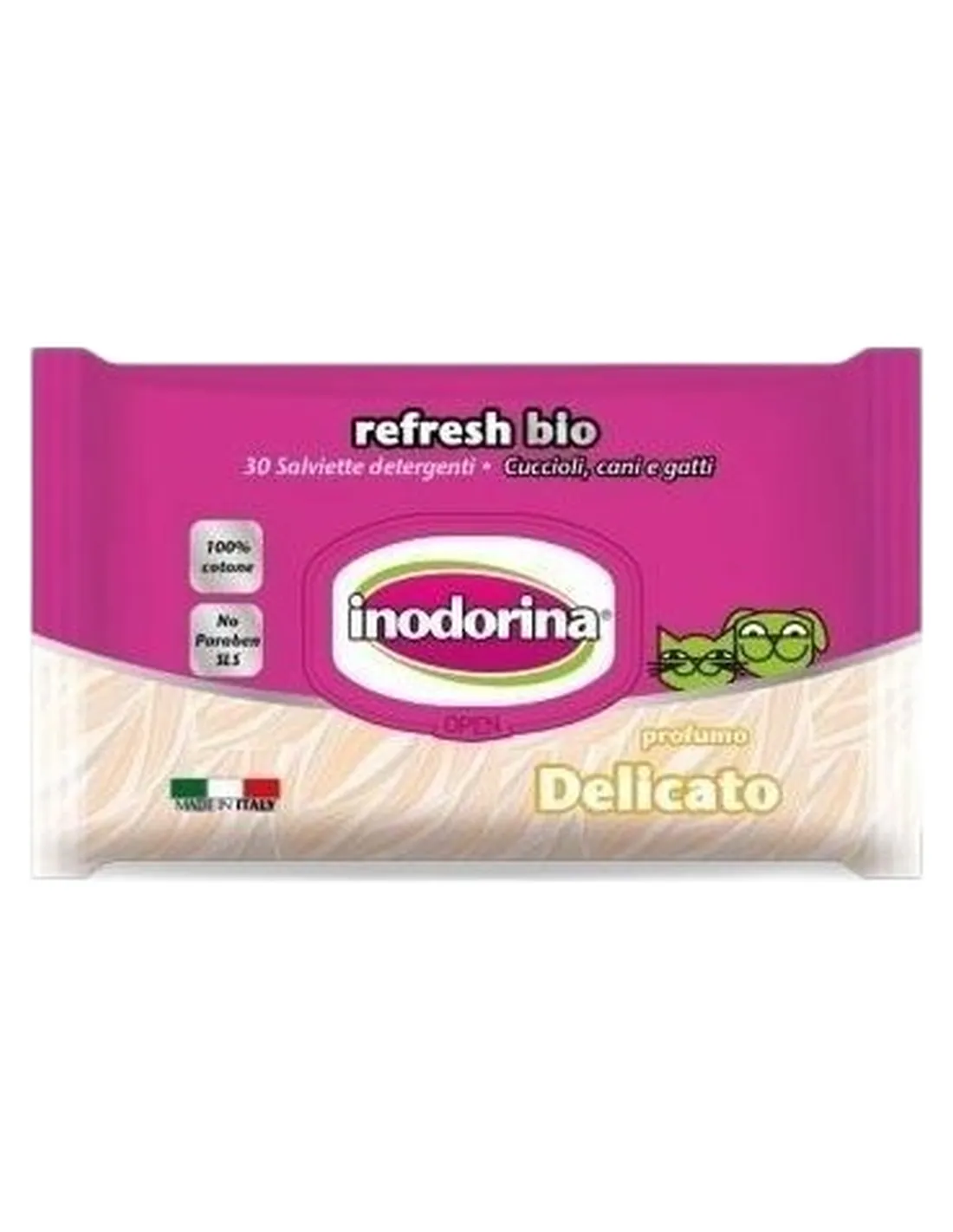 Inodorina refresh bio salviette profumo delicato  