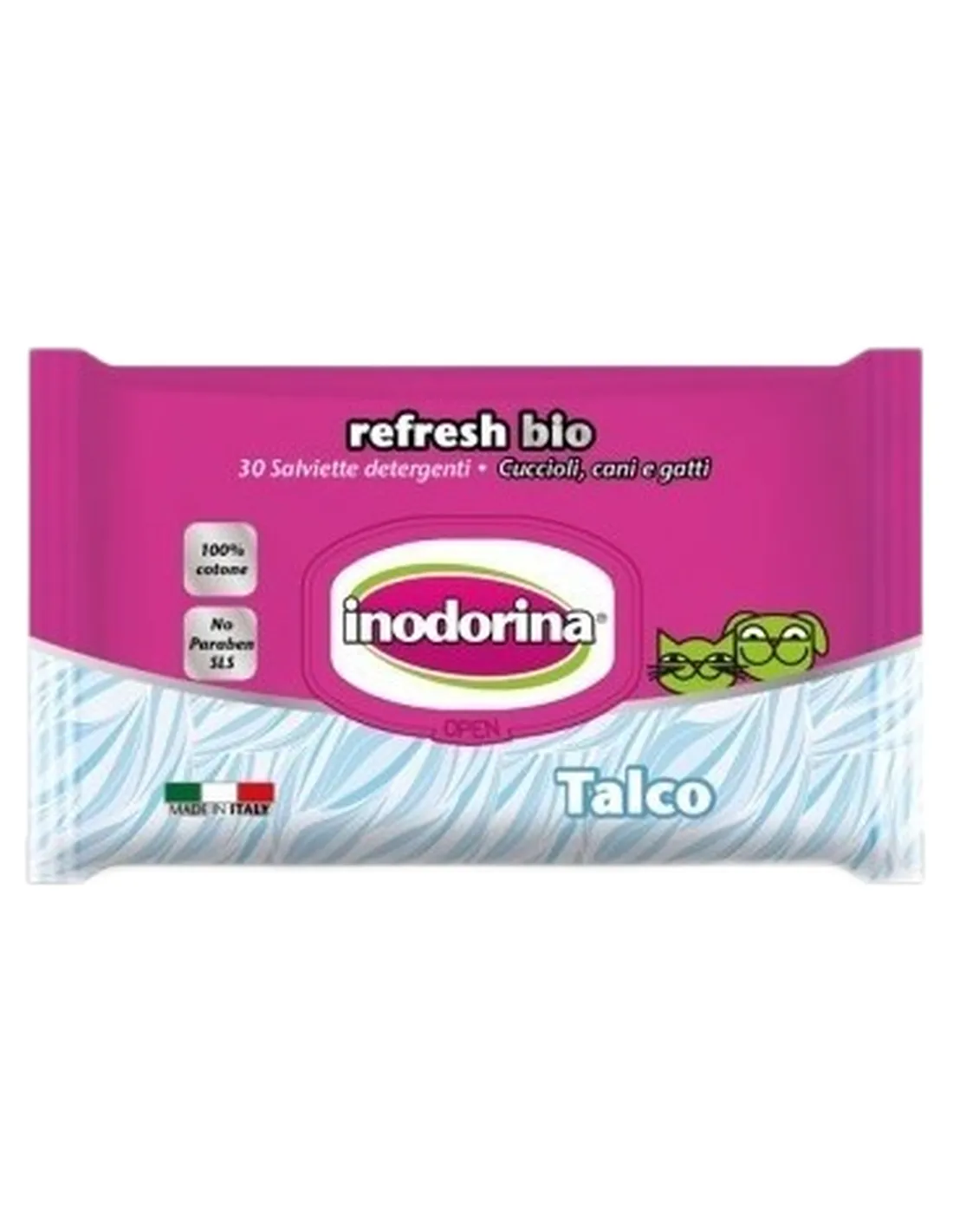 Inodorina refresh bio 30 salviette al talco   Inodorina refresh bio 30 salviette al talco