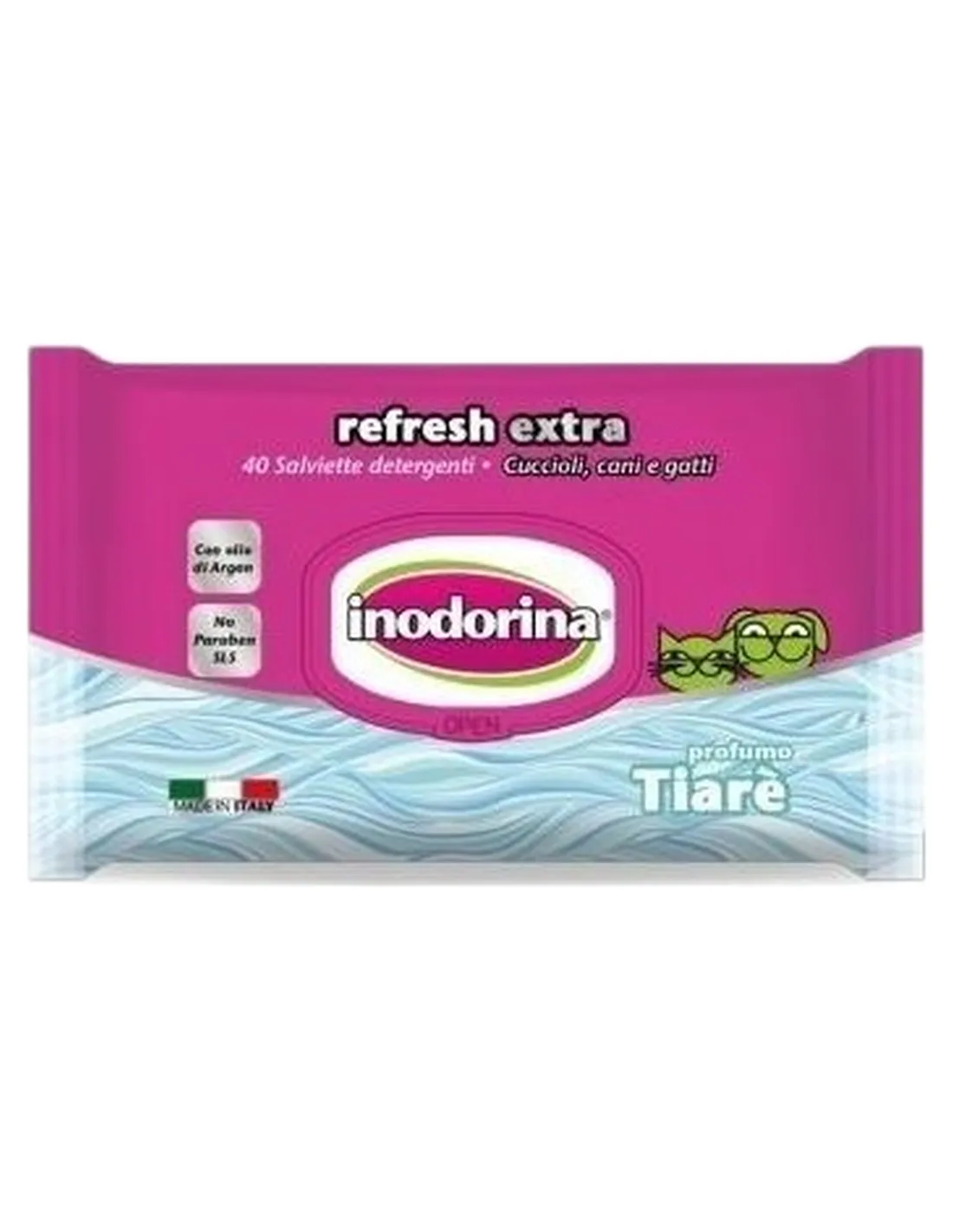 Inodorina refresh extra salviette ai fiori di tiare  