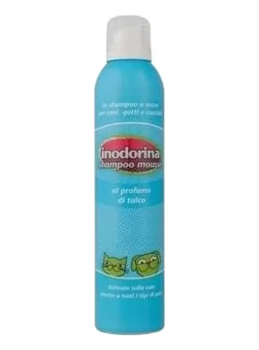 Inodorina shampoo mousse al profumo di talco 300 ml