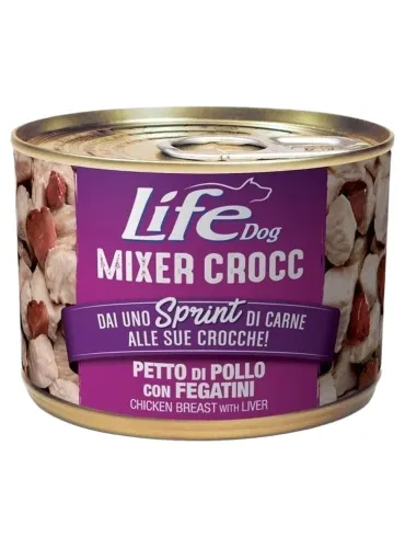 Life Dog MIXER CROCC petto di pollo con fegatini 150 gr