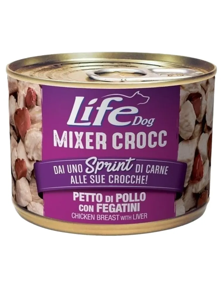 Life Dog MIXER CROCC petto di pollo con fegatini 150 gr  