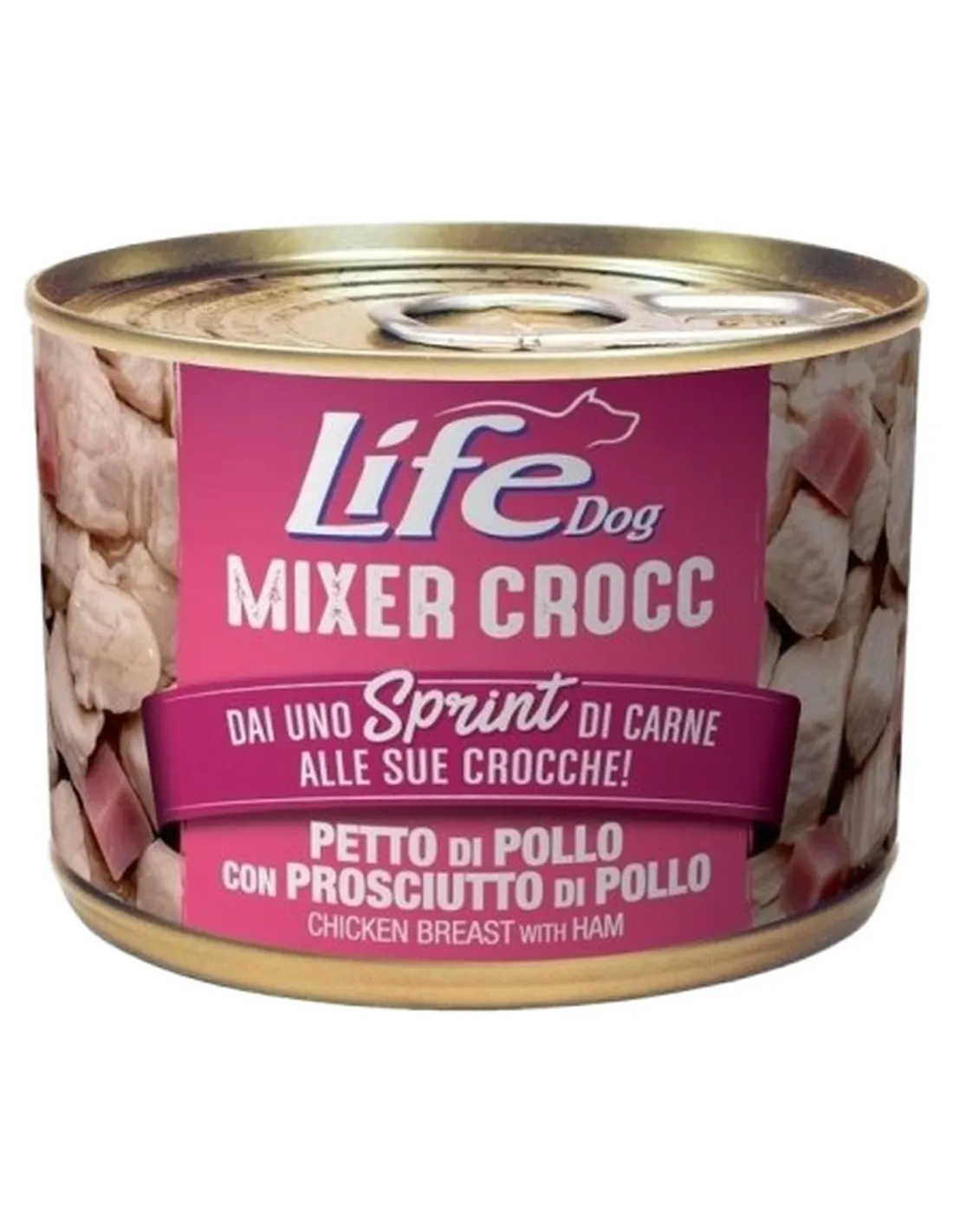 Life Dog MIXER CROCC petto di pollo con prosciutto di pollo 150 gr   Life Dog MIXER CROCC petto di pollo con prosciutto di pollo 150 gr