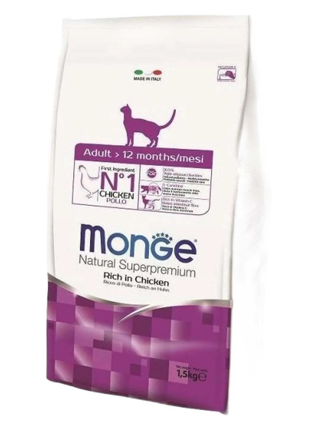 Monge gatto natural superpremium adult pollo 1,5 kg  