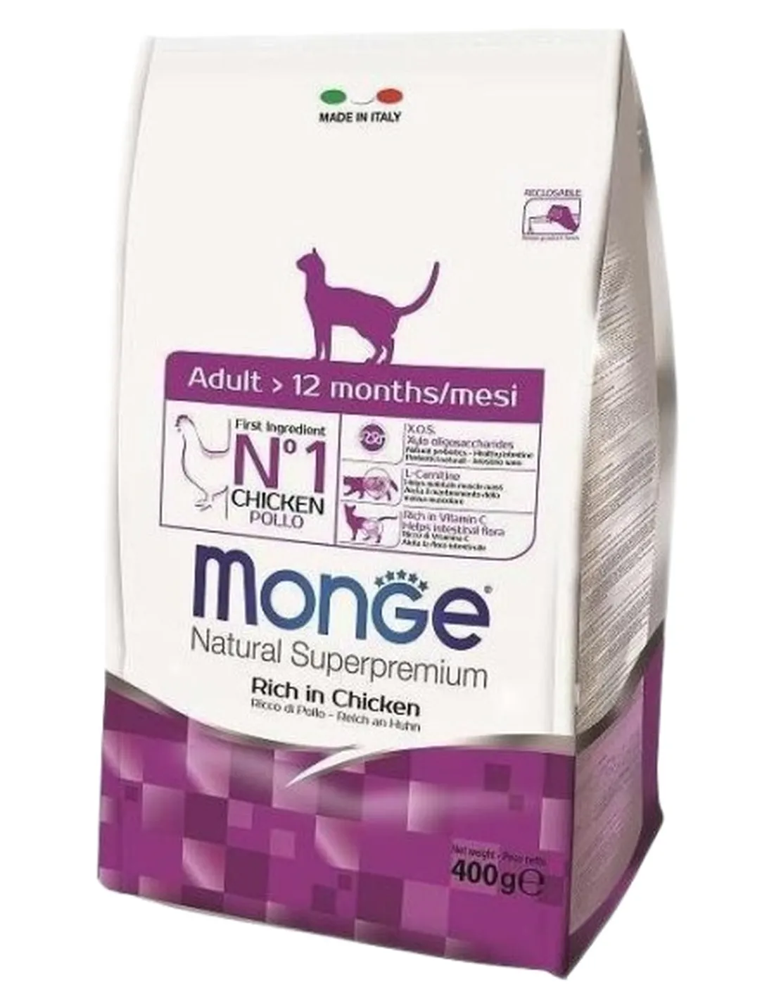 Monge gatto natural superpremium adult pollo 400 gr  