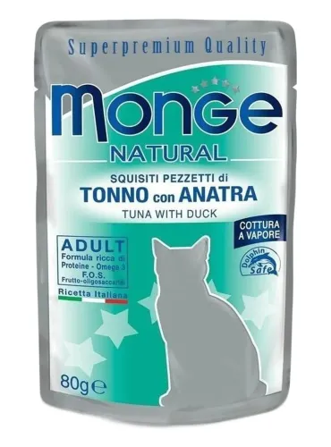 Monge gatto adult tonno con anatra bustina 80 gr  