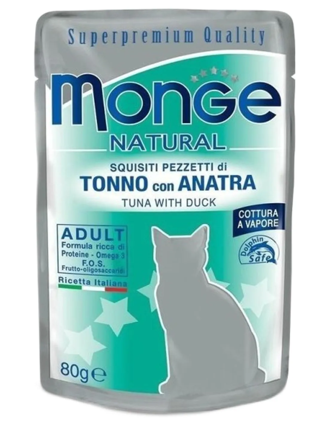 Monge gatto adult tonno con anatra bustina 80 gr  