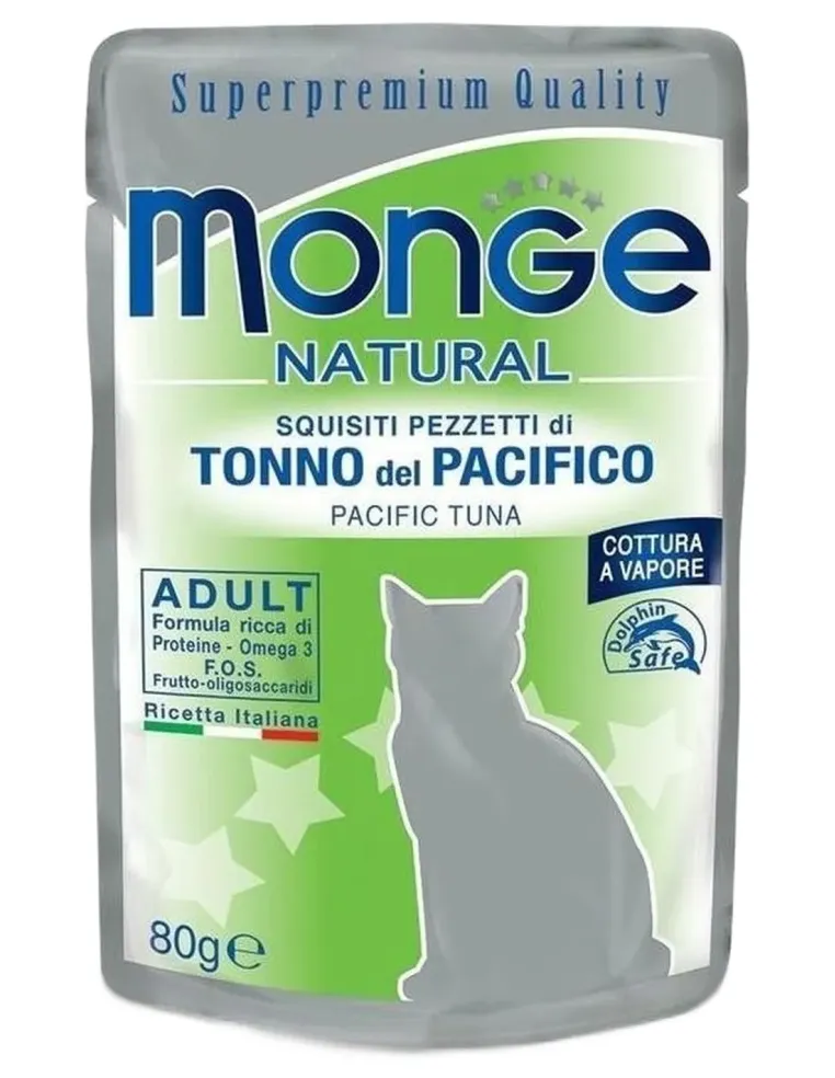 Monge gatto natural tonno del pacifico busta 80 gr  