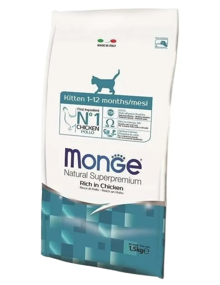 Monge gatto natural superpremium kitten pollo 1,5kg  