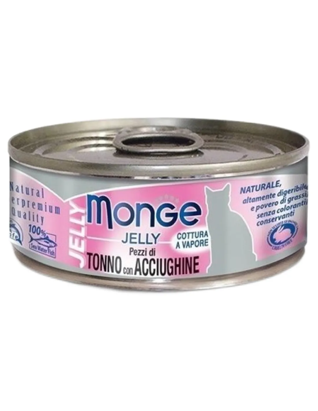 Monge gatto jelly pezzi di tonno con acciughine 80 gr  