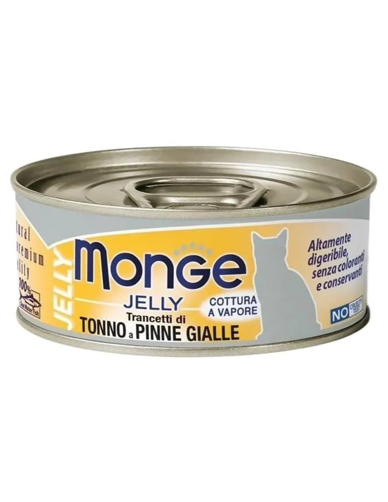 Monge gatto jelly trancetti di tonno a pinne gialle 80 gr  
