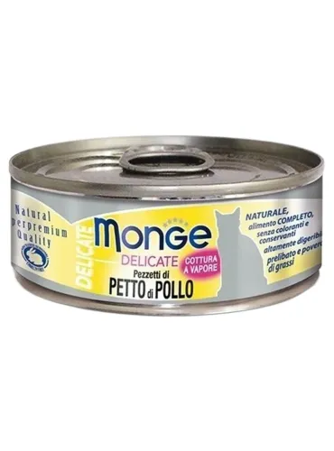 Monge gatto delicate pezzetti di petto di pollo 80 gr  