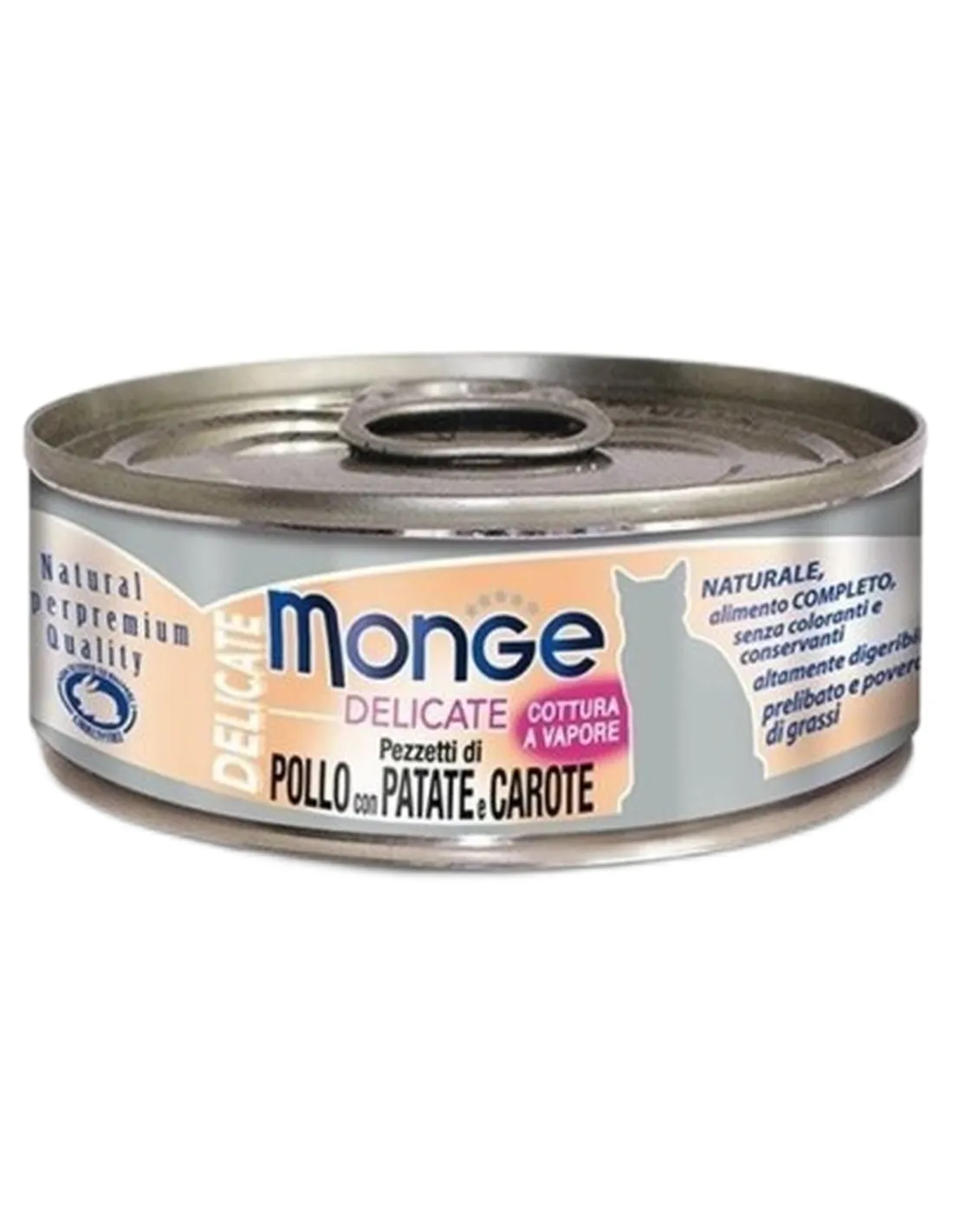 Monge gatto delicate pezzetti di pollo con patate e carote 80 gr  