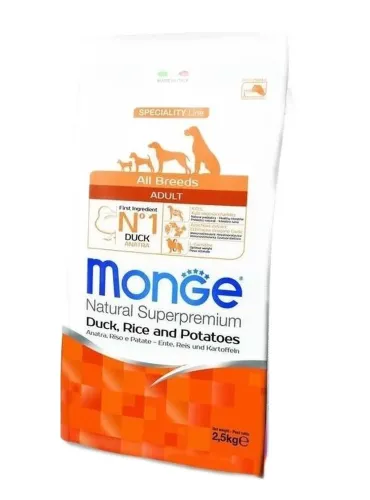 Monge cane adult all breeds anatra riso e patate 2,5 kg