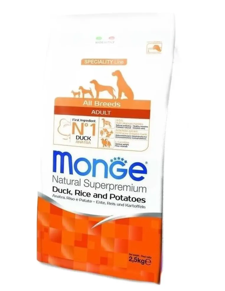 Monge cane adult all breeds anatra riso e patate 2,5 kg  