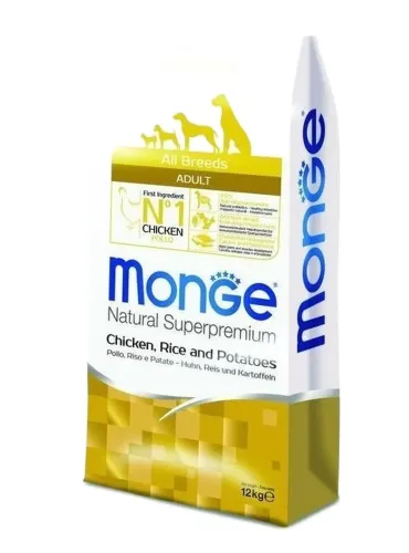 Monge cane adult all breeds pollo riso e patate 12 kg  