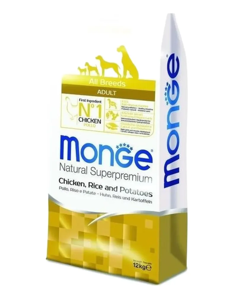 Monge cane adult all breeds pollo riso e patate 12 kg  