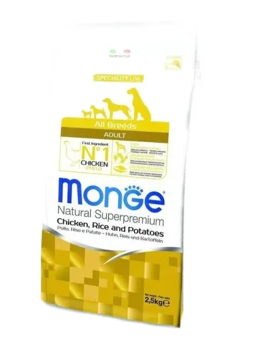 Monge cane adult all breeds pollo riso e patate 2,5 kg