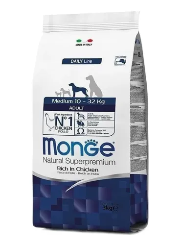 Monge cane adult medium pollo 3 kg