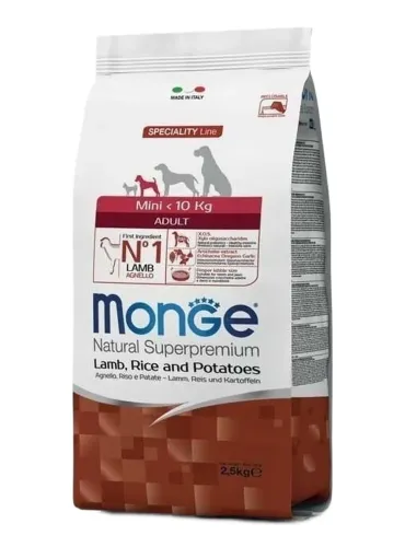 Monge cane adult mini agnello riso e patate 2,5 kg