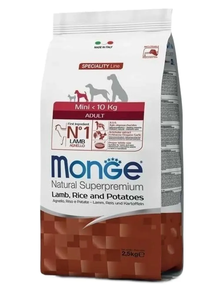 Monge cane adult mini agnello riso e patate 2,5 kg  