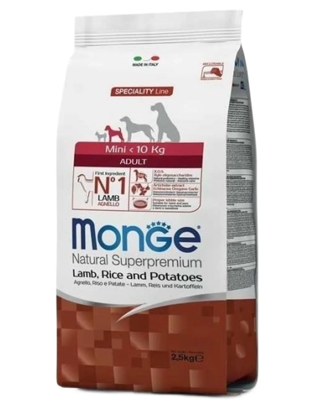 Monge cane adult mini agnello riso e patate 2,5 kg  