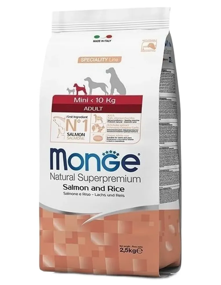 Monge cane adult mini salmone e riso 2,5 kg  