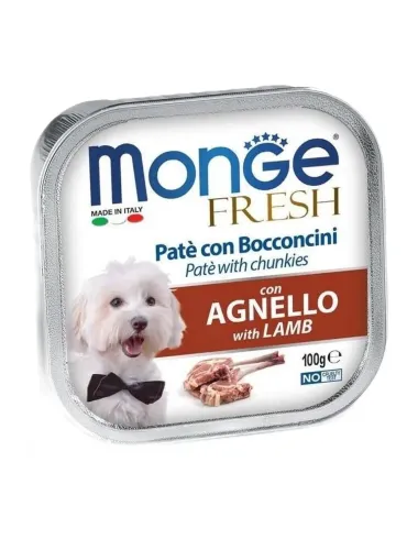 Monge cane fresh pate e bocconcini con agnello 100 gr  