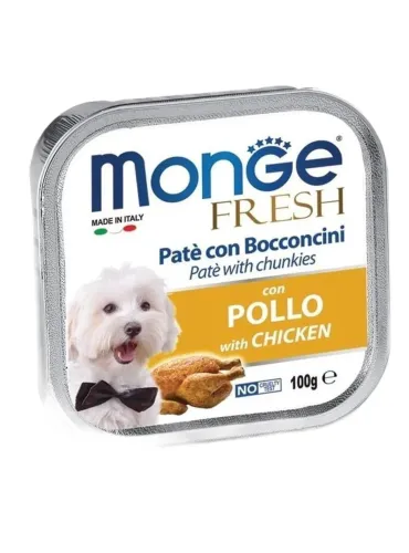 Monge cane fresh pate e bocconcini con pollo 100 gr  