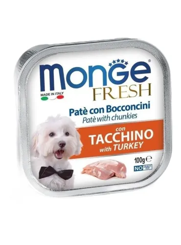 Monge cane fresh pate e bocconcini con tacchino 100 gr  