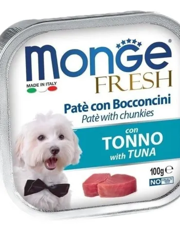 Monge cane fresh pate e bocconcini con tonno 100 gr  