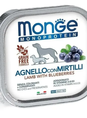 Monge cane monoprotein agnello con miritilli 150 gr  