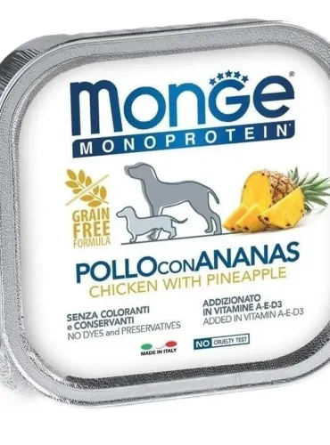 Monge cane monoprotein fruit pollo con ananas 150 gr  