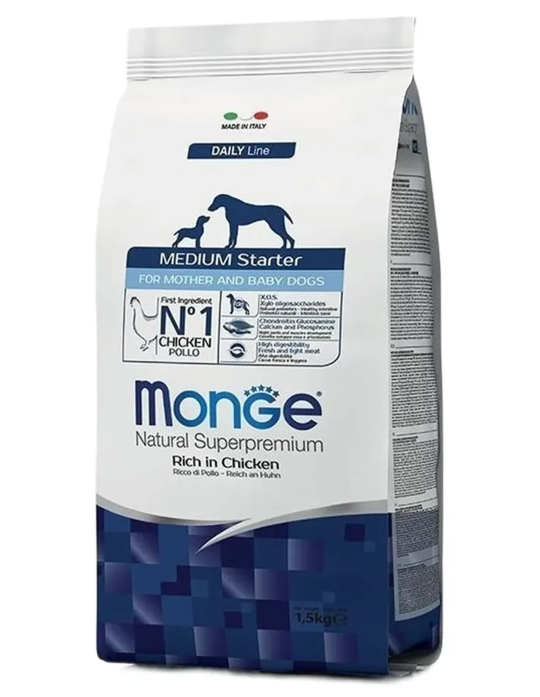 Monge cane medium starter pollo 1,5 kg  