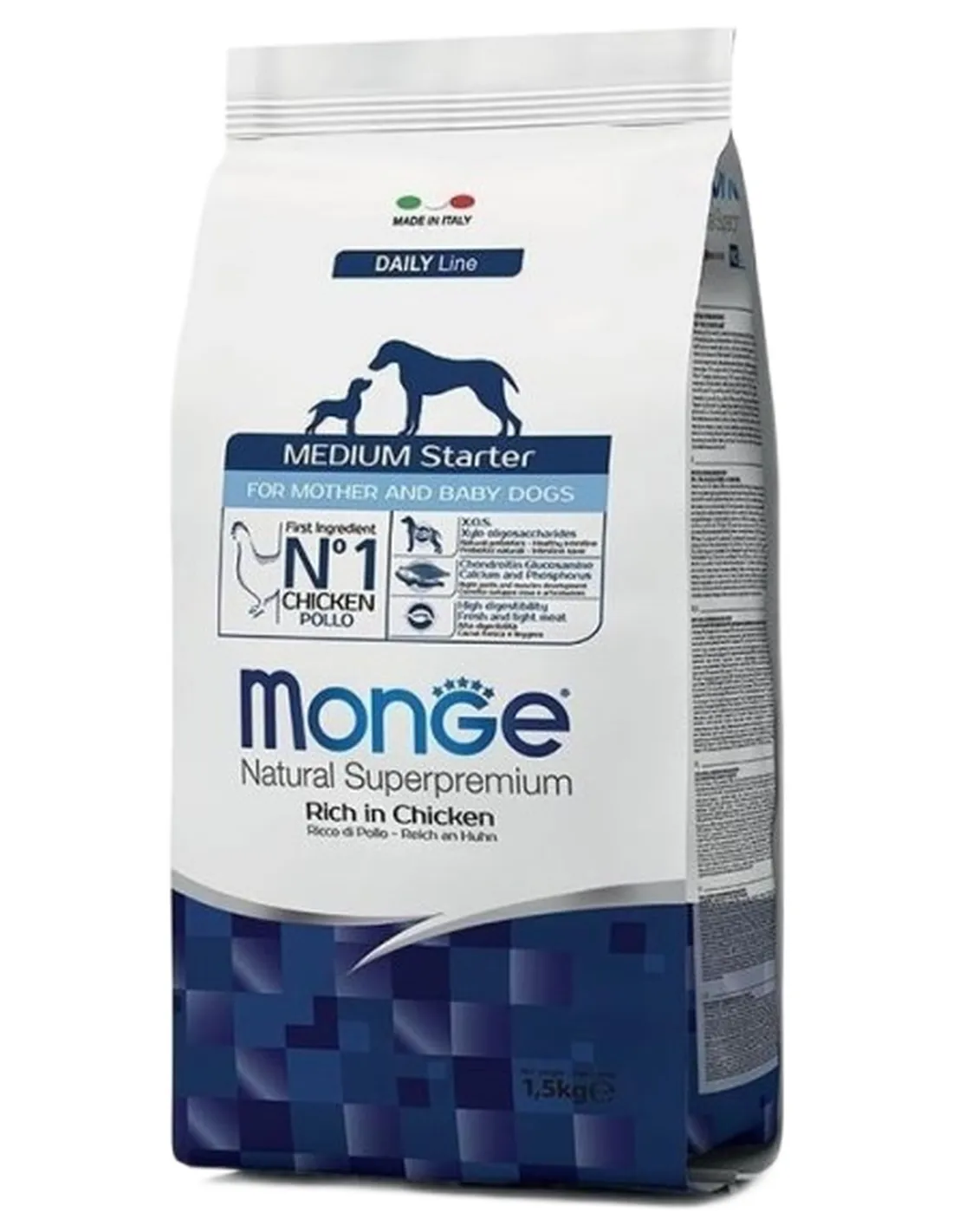 Monge cane medium starter pollo 1,5 kg   Monge cane medium starter pollo 1,5 kg