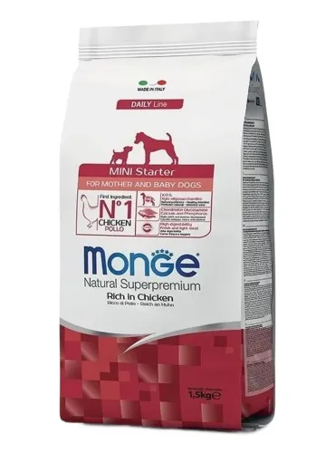 Monge cane mini starter pollo 1,5 kg  