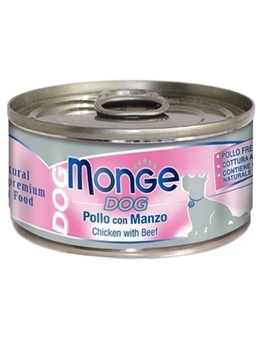 Monge cane natural pollo con manzo 95 gr  