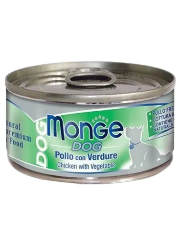 Monge cane natural pollo con verdure 95 gr  